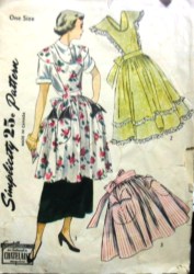 3021 1949 APRONS, APRON TIED DRESS UNCUT PATTERN